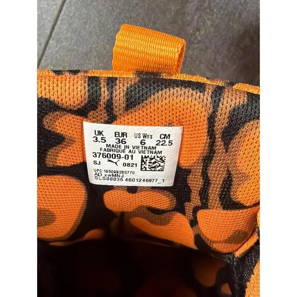 Puma June Ambrose Court Rider High Court Maverick Orange Graphic Women’s Size 6 - Picture 3 of 4